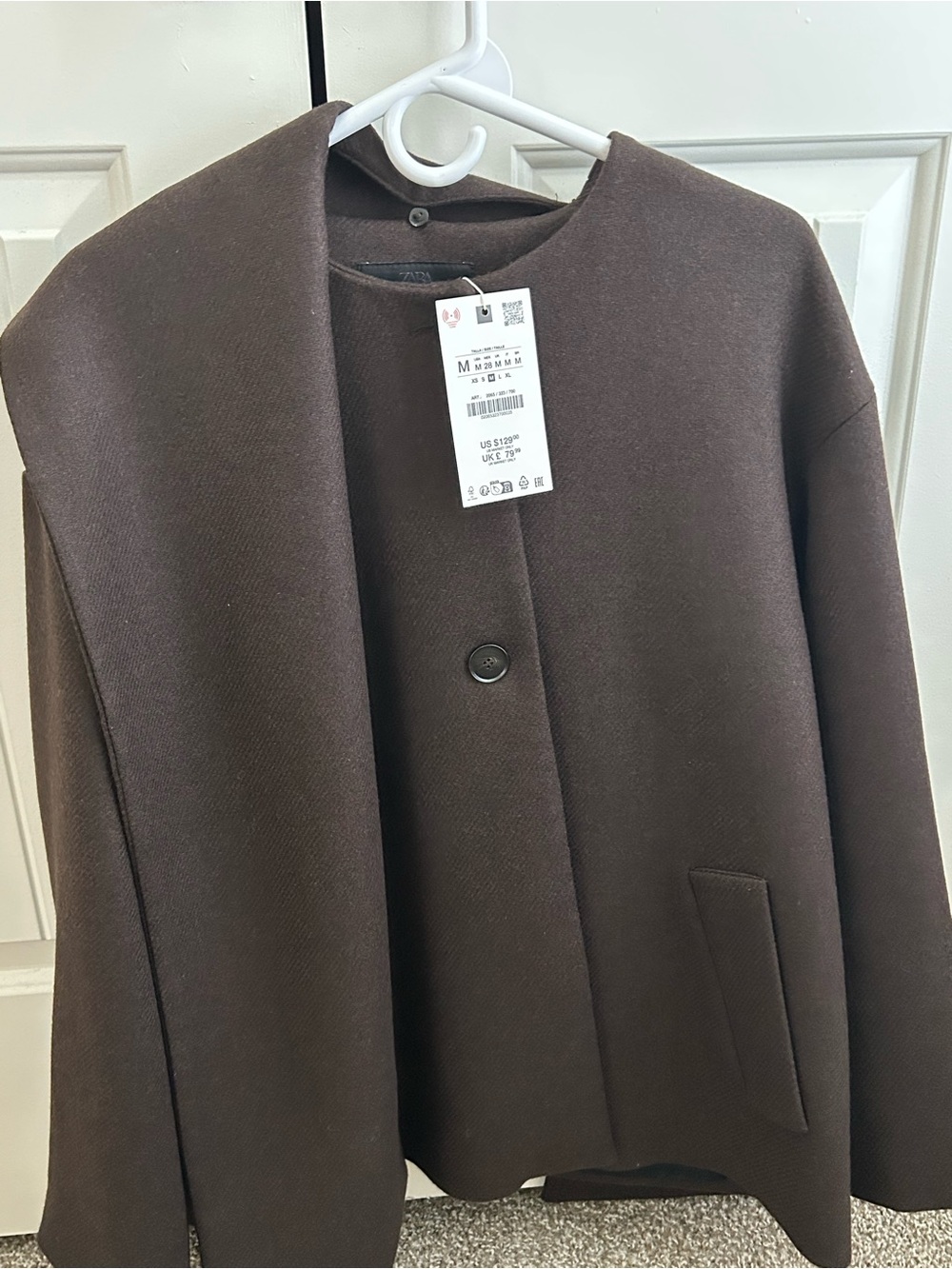 Wool Blend Scarf Coat Zara